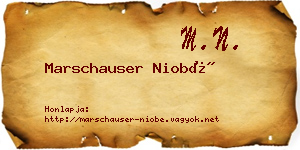 Marschauser Niobé névjegykártya